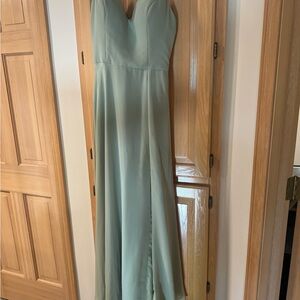 Elegant Green Strapless Dress